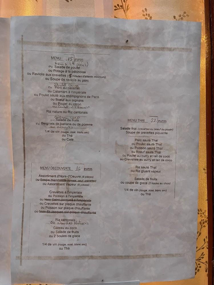 Le Dragon Rouge - Menu Image 2